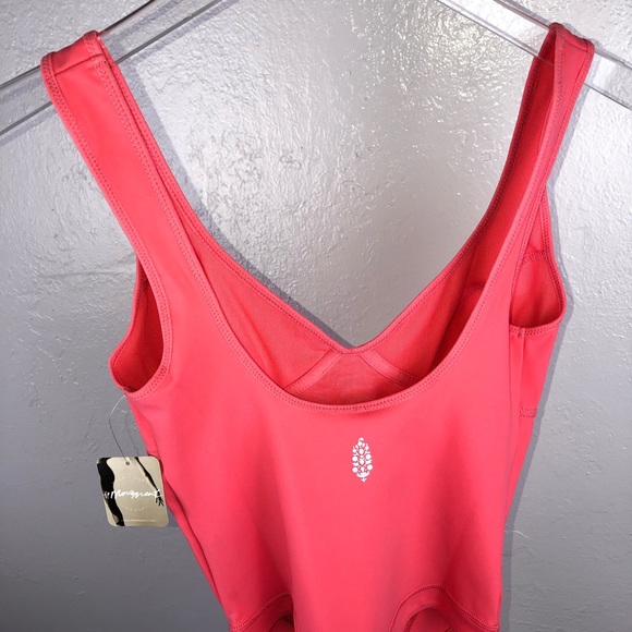 FREE PEOPLE Thong NWT Coral Pink Leotard XS - Picture 11 of 15